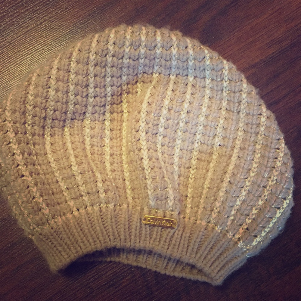 Calvin Klein Knit Cross Weave Beanie